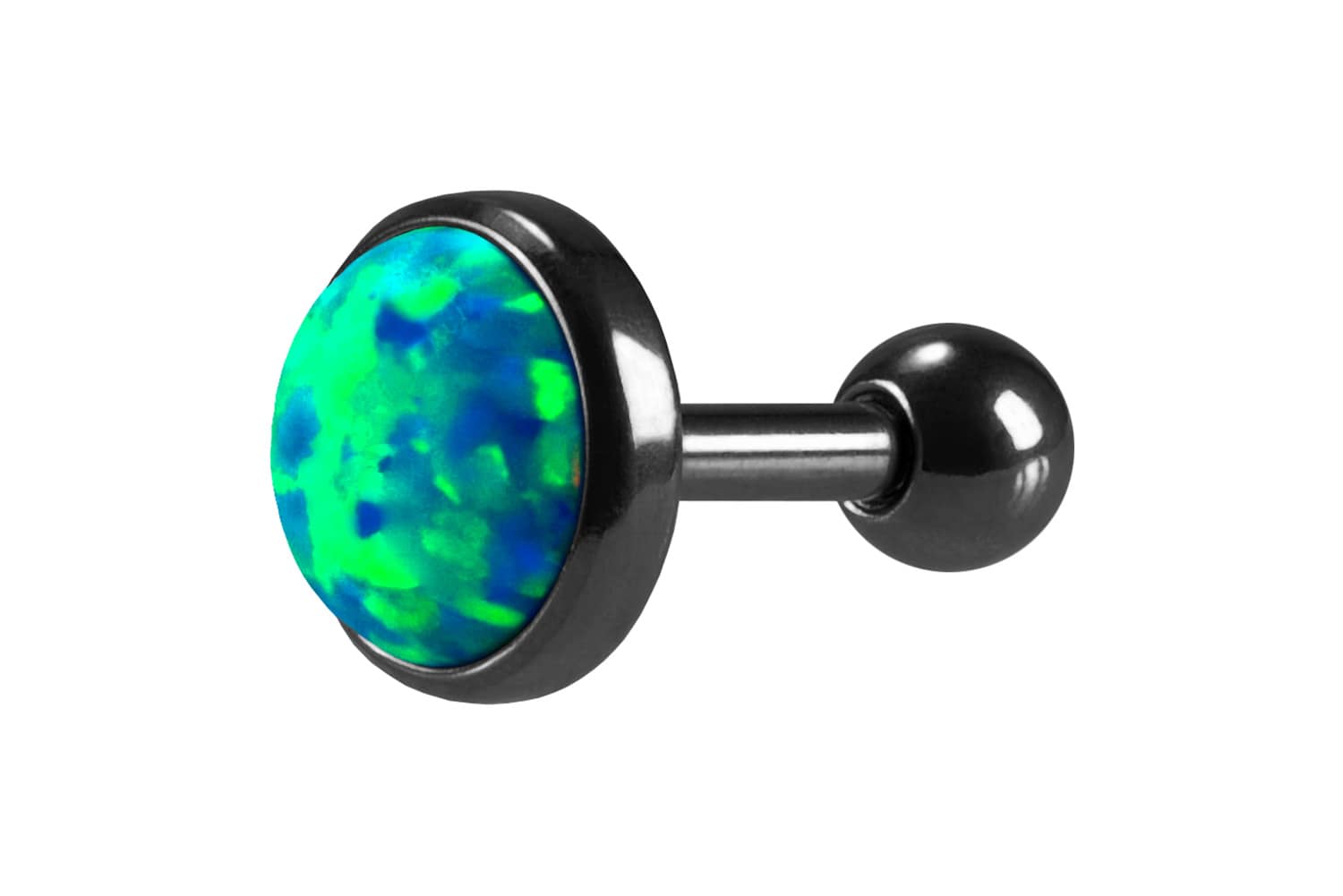 Chirurgenstahl Ohrpiercing SYNTHETISCHER OPAL ++SALE++